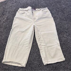 Gloria Vanderbilt Beige Pant Size 16 Straight Leg Cotton Stretch Comfortable Fit